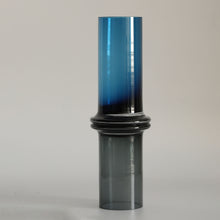 Two Colour Rippled Glass Vase