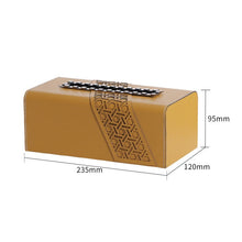 Leather Geometric Design Tissue Boxes