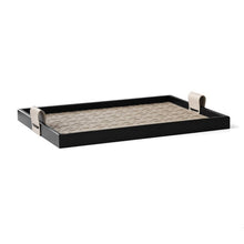 Black and Beige Woven Tray