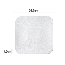Square Black and White Textured Plate
