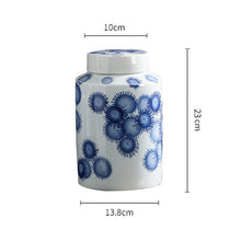 Blue Splash White Jar