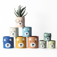 Cute abstract bear planter