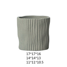 Wavy Ribbed Cement Planter