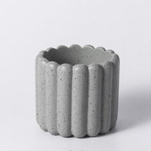 Fluted Cement Vase | PLANTER - Decorfur