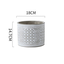 Grey White Cement Planter