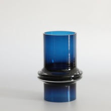 Two Colour Rippled Glass Vase