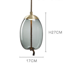 Glass Rope Spherical Pendant Light