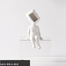 White Frosted Human Head Decor
