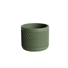Diamond Pattern Cement Flower Pot