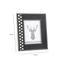 Checkered Beige and Black Photo Frame