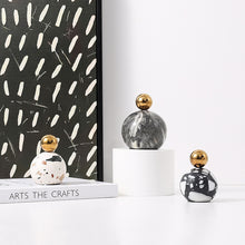 Wabi Sabi Marble and Golden Ball Paper Weight