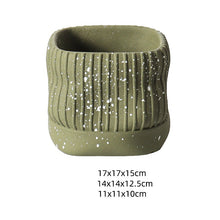 White Paint Spot Cement Planter