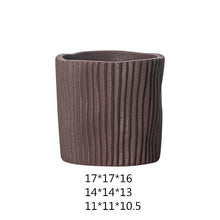 Wavy Ribbed Cement Planter