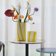 Colour Stripe Glass Vase