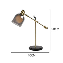 Grey Glass Orb Metal Table Lamp | light - Decorfur