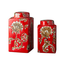 Floral Embossed Jar