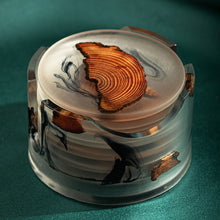 Clay Ink Resin Pine Coaster Set