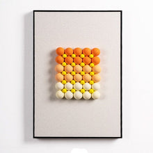 Yellow White Beige Spherical 3D Painting