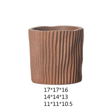 Wavy Ribbed Cement Planter