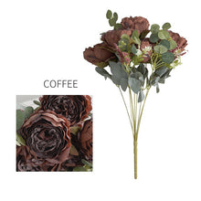 Rustic Peony Nine-Head Flower Stick