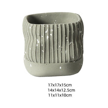 White Paint Spot Cement Planter