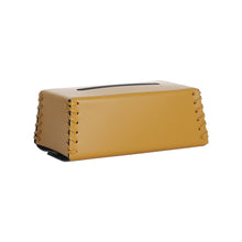 Leather Corner Stitched Tissue Box
