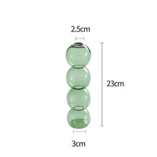 Triple Bead Glass Vase