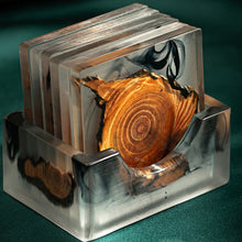 Clay Ink Resin Pine Coaster Set