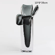 Petal Black and Transparent Vase