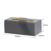 Leather Geometric Design Tissue Boxes