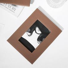 Modern luxury tan leather picture frame