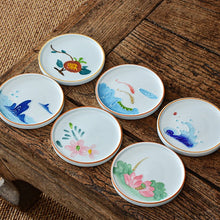 Hand Painted White Coaster