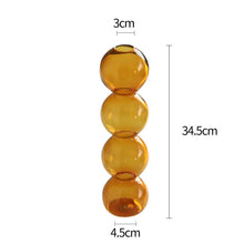 Triple Bead Glass Vase
