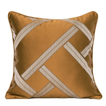 Sunset Orange Line Geometrical Pillow Cover (Set of 2)