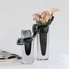 Petal Black and Transparent Vase