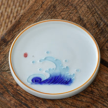 Hand Painted White Coaster