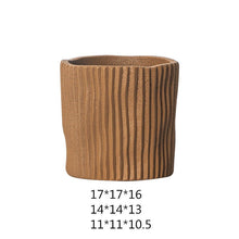 Wavy Ribbed Cement Planter