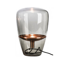Post modern glass / gold table lamp