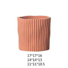 Wavy Ribbed Cement Planter