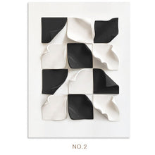 Curved Edged Maroon White Square Painting