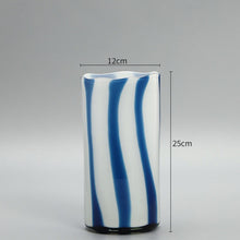 Colour Stripe Glass Vase