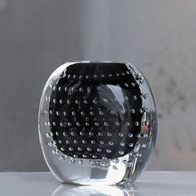 Honeycomb Transparent Thick Bottom Glass Vase | - Decorfur