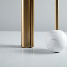 Golden Tube Marble Globe Candle Stand