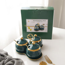 Nordic ceramic round seasoning jar