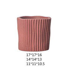 Wavy Ribbed Cement Planter
