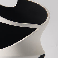 Black and White Swirl Vase