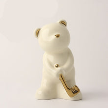 Sports Bear Beige and Golden Decor