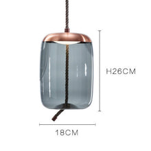 Glass Rope Spherical Pendant Light