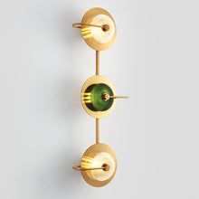 Green Golden Disk Wall Light