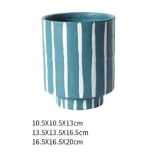 Nordic style INS high vase ceramic flowerpot indoor green planter green radish cactus potted plants with holes. | - Decorfur